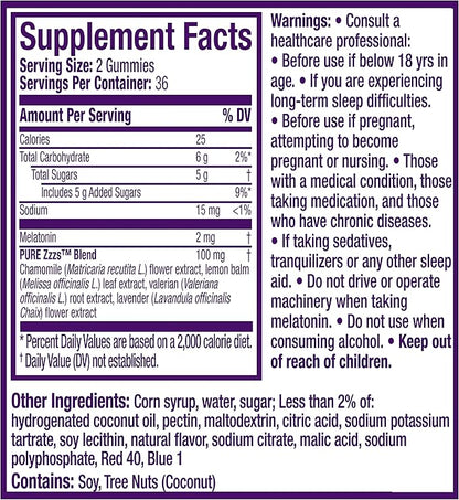 ZzzQuil PURE Zzzs Melatonin Sleep Aid 1mg per 72 Count