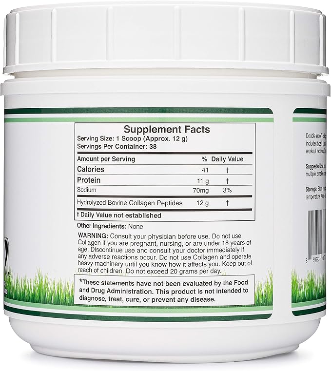 Collagen Peptides Powder 16.08oz - 1, 2, 2, and 3 (Grass