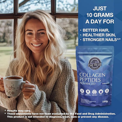 EAT WELL PREMIUM FOODS Collagen Peptides 45 Servings, 16oz, Collagen
