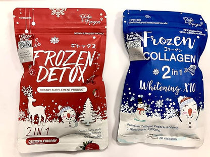 Double pack : Frozen Detox+Frozen Collagen x10 Glutathione 10000 mg