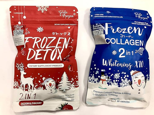 Double pack : Frozen Detox+Frozen Collagen x10 Glutathione 10000 mg