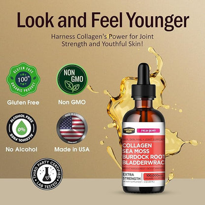 Collagen Mojo - Liquid Collagen 100,000mcg, 2 2 Oz