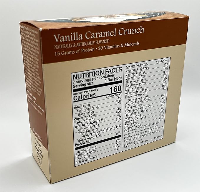 Vanilla Caramel Crunch Bar (7 bars/box)