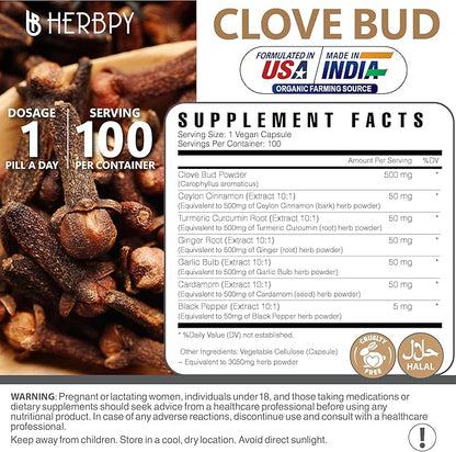 7in1 Clove Supplement Rich in Vitamins 100 Caps