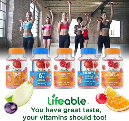 Lifeable Sugar Free Multivitamin for Women B1, B2, B2, Niacin, B5, B6, B6, Folate, B12, Biotin, 90 Gummies