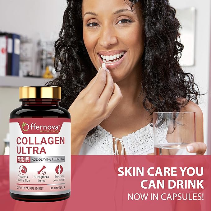 Collagen Ultra Hydrolyzed Collagen Supplements 3000mg Anti 90 Capsules