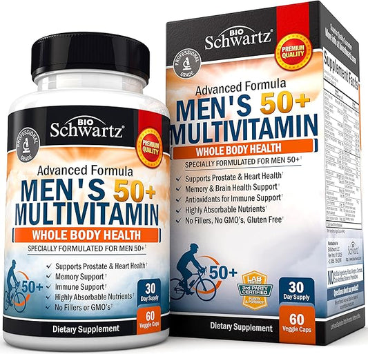 Once Daily Multivitamin for Men 50 D3, E 60 Count