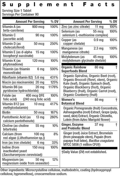 Rainbow Light Multivitamin for Women, Vitamin 90 Tablets