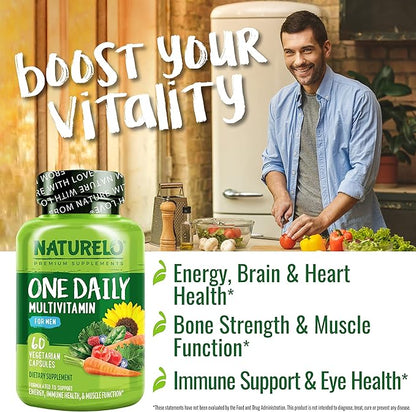 NATURELO One Daily Multivitamin for Men 60 Capsules 2 Month