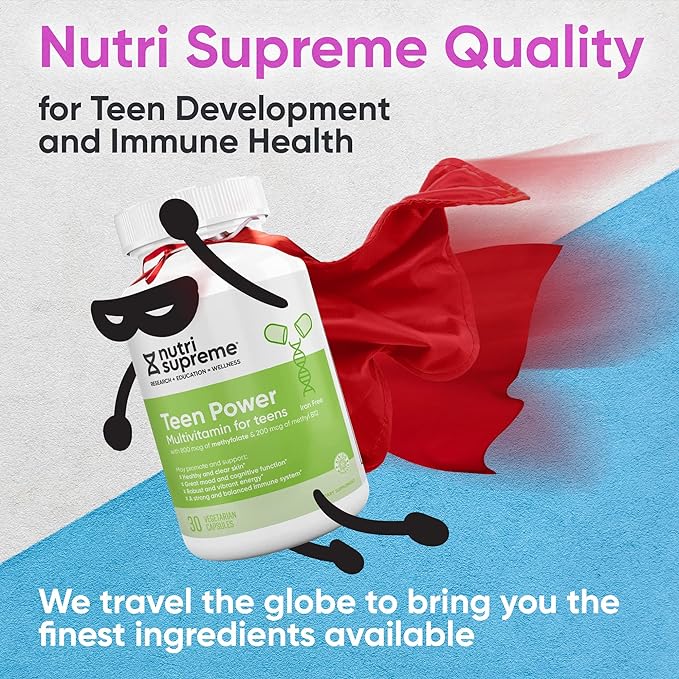 Nutri Supreme Teen Multivitamin for Boys 12-17, Best 30 Capsules