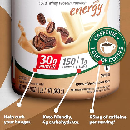 Premier Protein Powder, Cafe Latte, 30g 1g Sugar, 100% Whey 17 Servings, 23.9 Ounce 1)