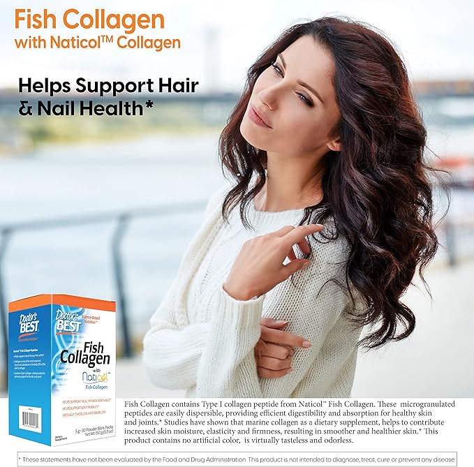 Doctor's Best Fish Collagen w/Naticol Fish 30 Powder