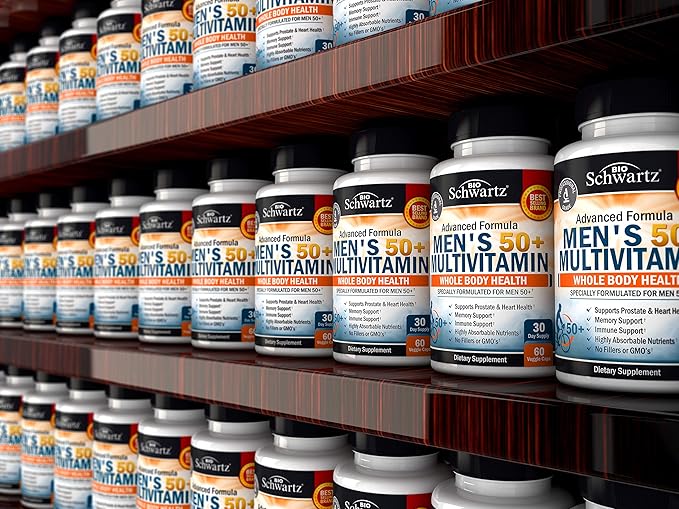 Once Daily Multivitamin for Men 50 D3, E 60 Count