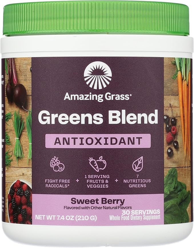 Amazing Grass Sweet Berry Antioxidant Superfood Powder, 7.4 OZ