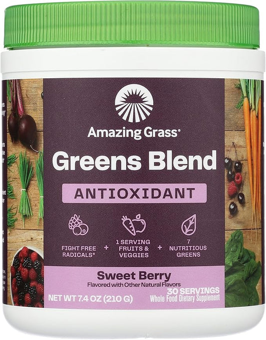 Amazing Grass Sweet Berry Antioxidant Superfood Powder, 7.4 OZ