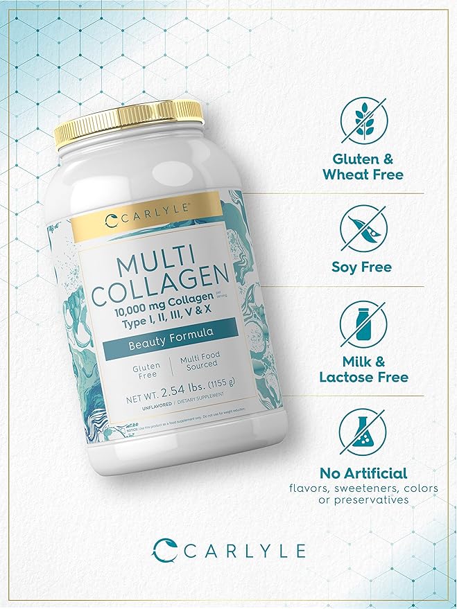 Carlyle Multi Collagen Peptides Powder 40 oz 10000 mg