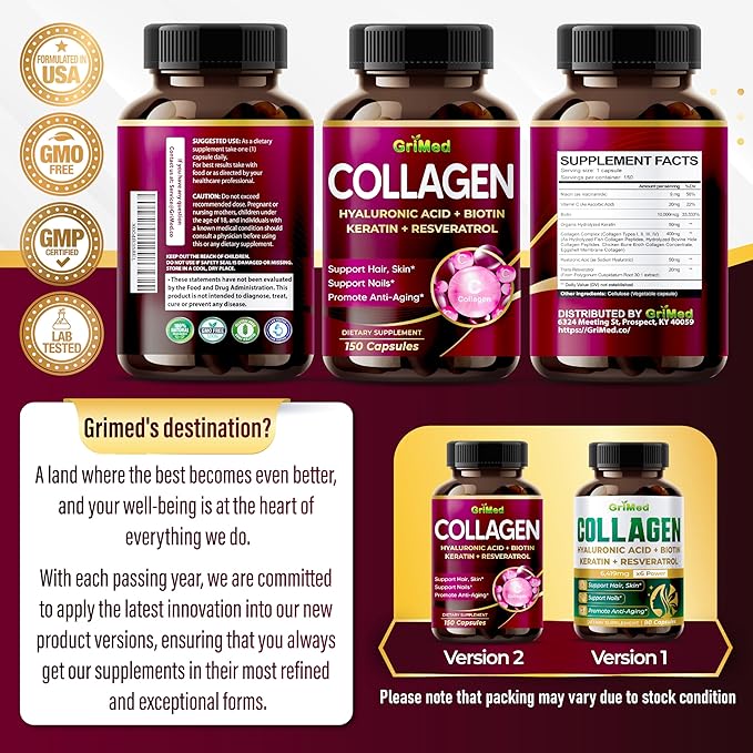 Organic Collagen 6,419 mg with Hyaluronic (90 Count 1))