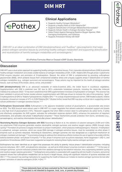 DIM HRT - Estrogen Metabolism + 60 Capsules