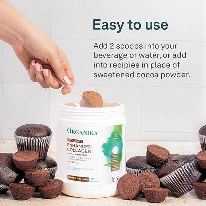 Organika Chocolate Enhanced Collagen 17.78 oz