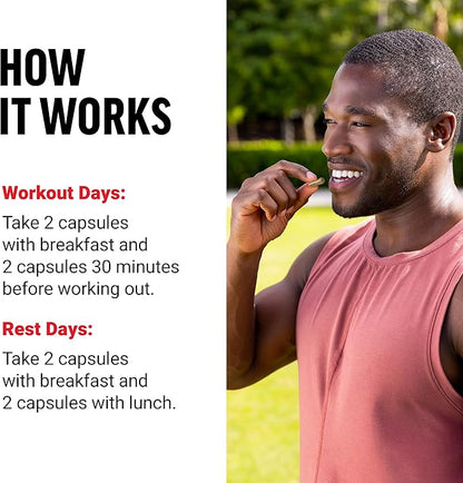 Force Factor Test X180 Ignite Testosterone Booster for Men, Testosterone Support Supplement to Help Burn Fat, Boost Vitality, and Increase Energy, 60 Capsules