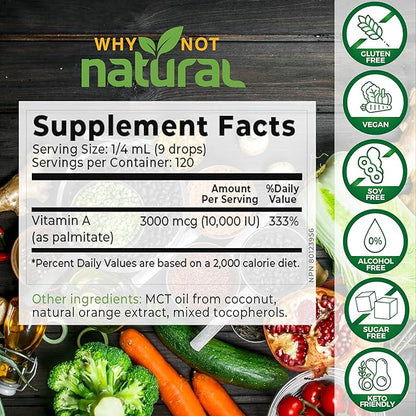 Why Not Natural Vitamin A Drops 10000 IU 1 oz