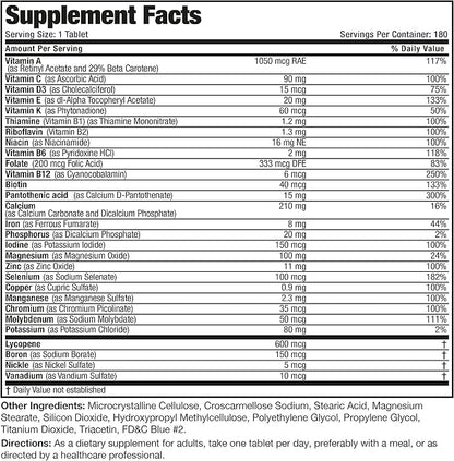 Bronson ONE Daily Men’s Complete Multivitamin 180 Tablets
