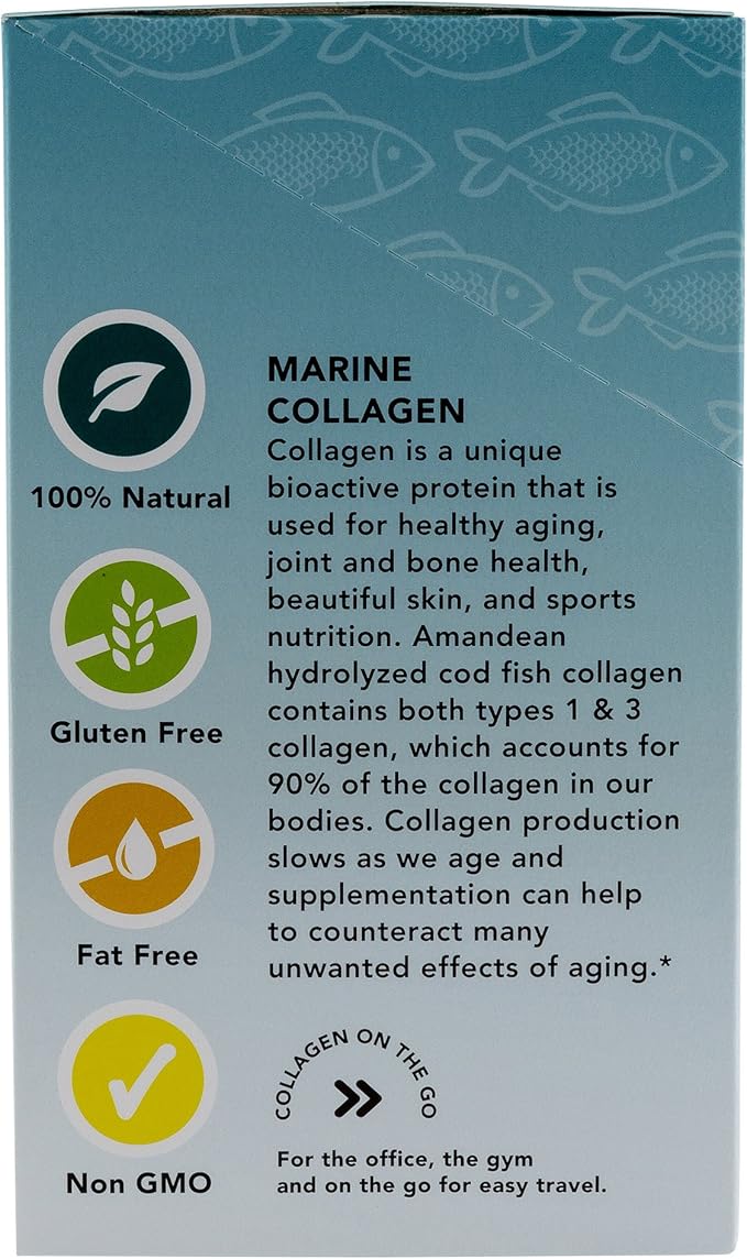 AMANDEAN Marine Collagen Peptides Powder Stick 30 Single