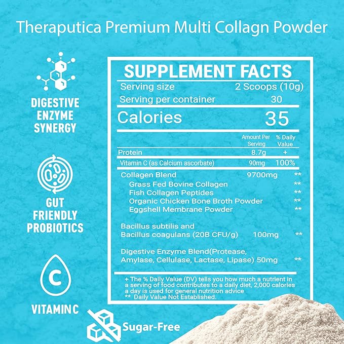 Collagen Peptides Protein Powder with Vitamin C 10.58 Oz
