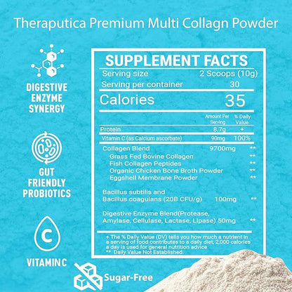 Collagen Peptides Protein Powder with Vitamin C 10.58 Oz