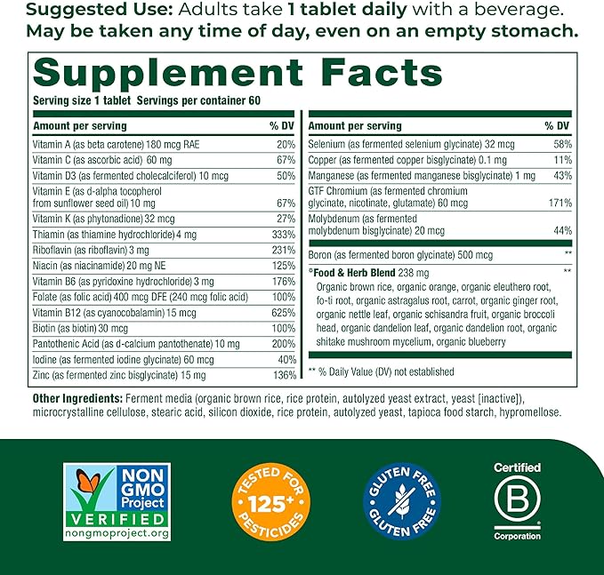 MegaFood Men's One Daily Multivitamin 60 Tabs