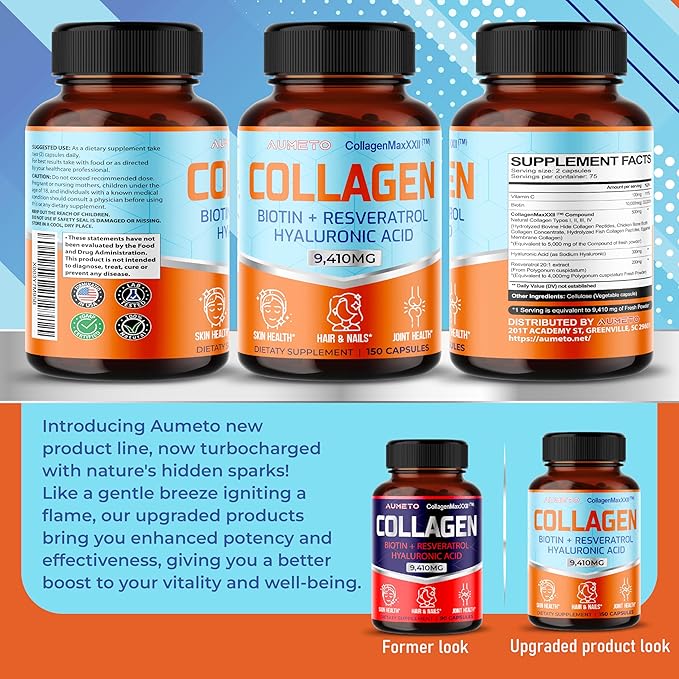 Collagen Types I, II, III, IV 8-in-1 Formula (90 Count 1))
