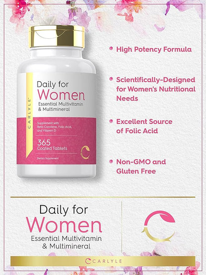 Carlyle Women's Daily Multivitamin 365 Tablets