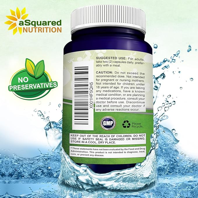 aSquared Nutrition Reduced Glutathione 500mg Per -200 Capsules