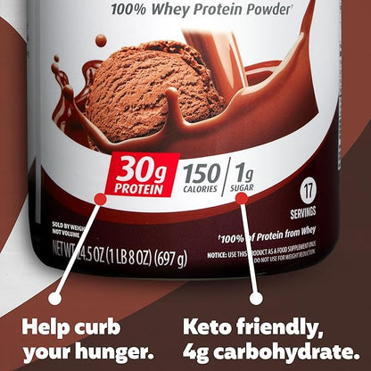 Premier Protein Powder, Chocolate Milkshake, 30g 1g Sugar, 100% Whey 17 Servings, 23.9 Ounce 1)