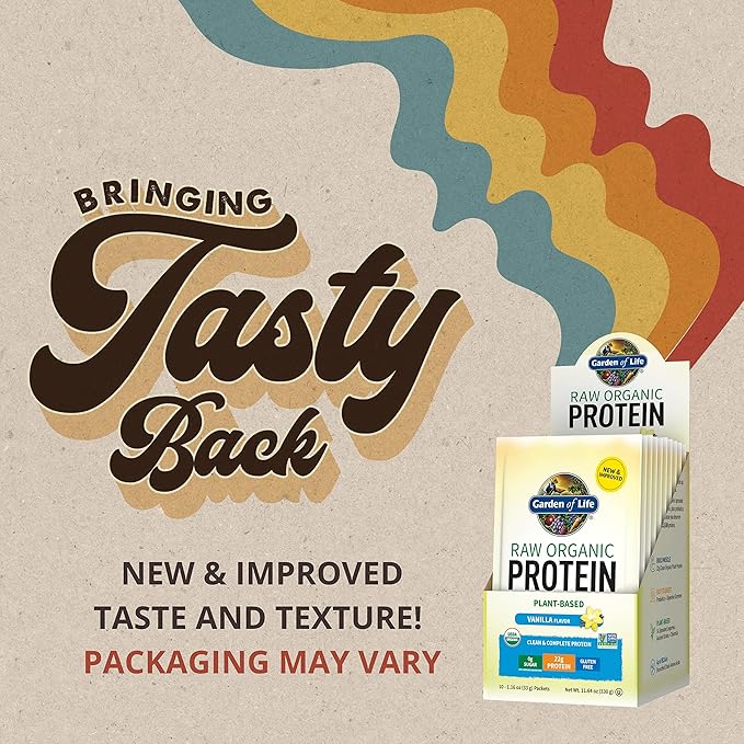 Organic Vegan Vanilla Protein Powder 22g Complete 10ct Tray
