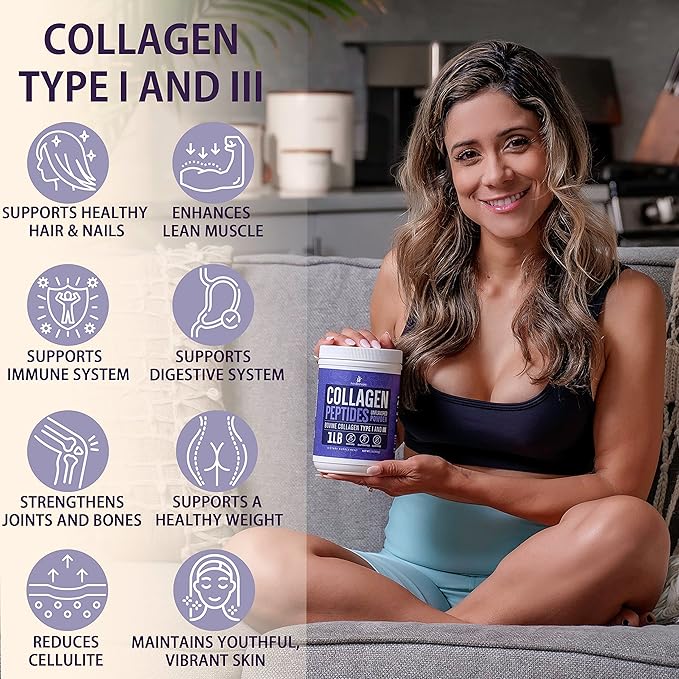 Collagen Peptides Powder for Women Hydrolyzed 1Lb