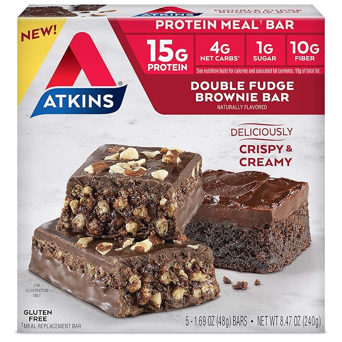 Atkins Vanilla Caramel Pretzel and Double 15g Protein, 2g and 1g Sugar, 5 Count