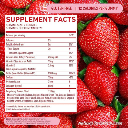 8Greens Skin Gummies with Collagen & Biotin 50 Vegan