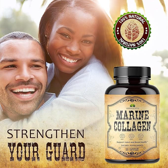 Marine Collagen Capsules 120 Capsules, 30 Days