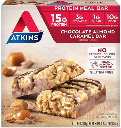 Atkins Chocolate Chip Granola Protein Meal 17g Protein, 12 Count 5 Count