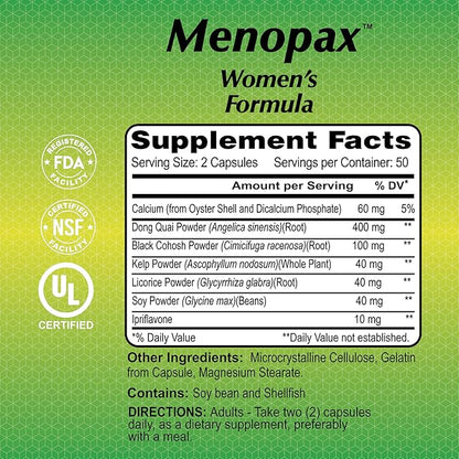 ALFA VITAMINS® Menopax Women's Menopause Complete 100 Capsules