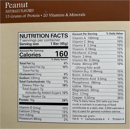 Peanut Bar - New Journey Weight (7 bars/box)