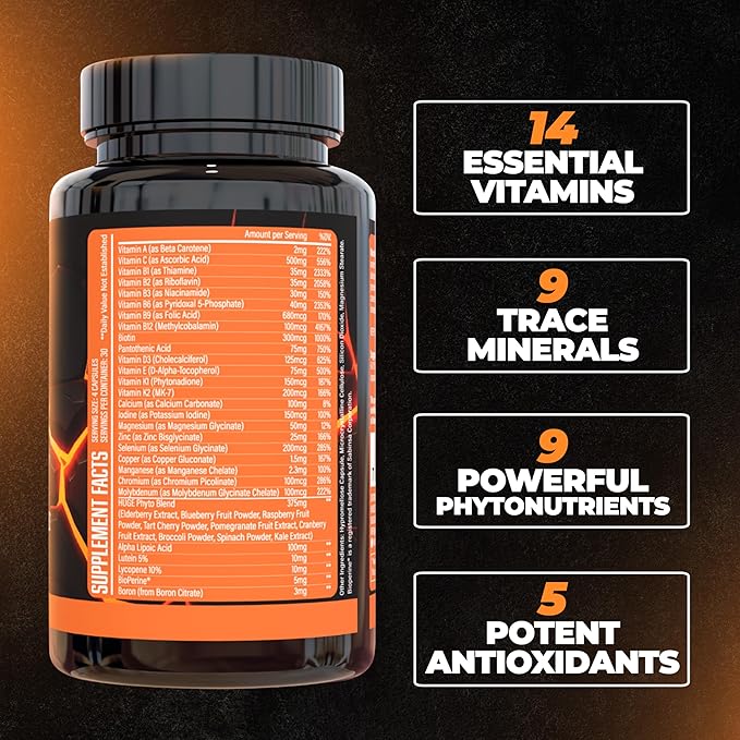 Huge Multi, Multivitamin for Men, High-Performance (120 Capsules)