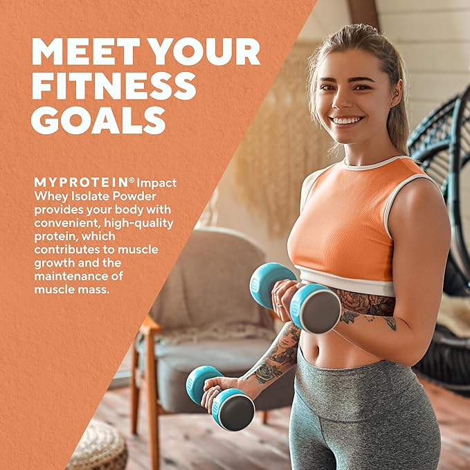 Myprotein Impact Whey Protein Isolate, 2.2 Lbs (40 Servings) Cookies & Cream, 19g Protein, 3.5g Glutamine & 4.5g BCAA Per Serving, Protein Shake for Muscle Strength & Recovery