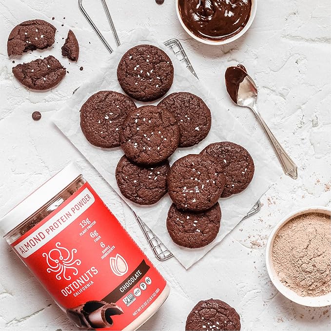 Chocolate Almond Protein Powder, 21 Ounce, 13g Plant 17 Servings