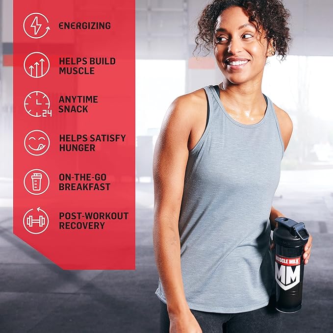 Muscle Milk Genuine Protein Powder, Chocolate, 1.93 Pounds, 12 Servings, 32g Protein, 3g Sugar,