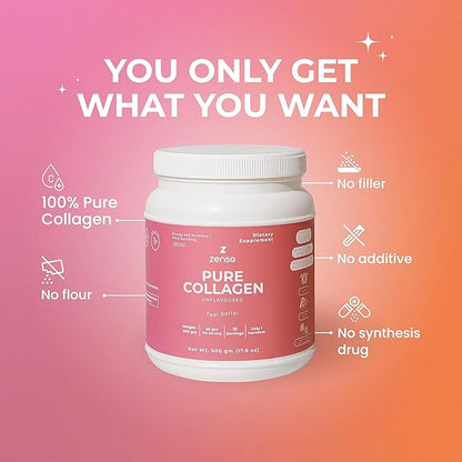 ZENSE Pure Type I&III Collagen Powder 100%- Hydrolyzed