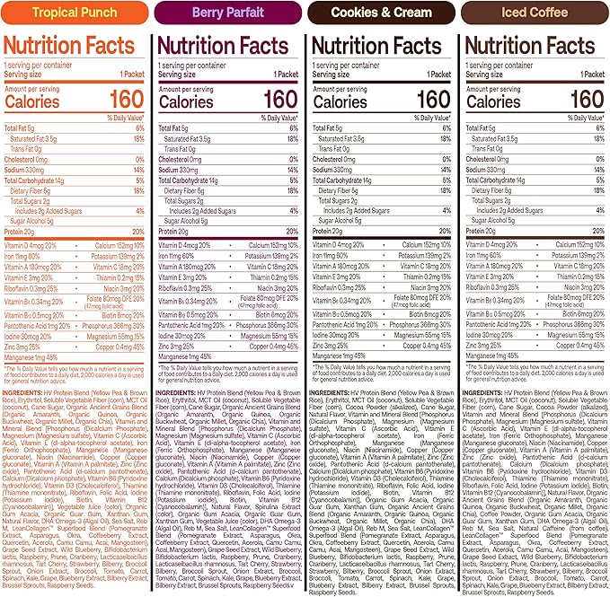 Happy Viking Variety Pack Plant Protein 20G Protein, 8 Single