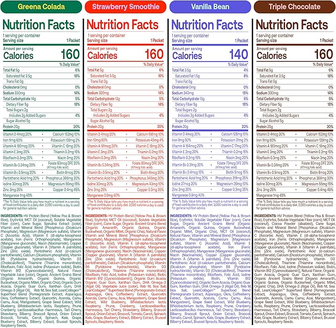 Happy Viking Variety Pack Plant Protein 20G Protein, 8 Single