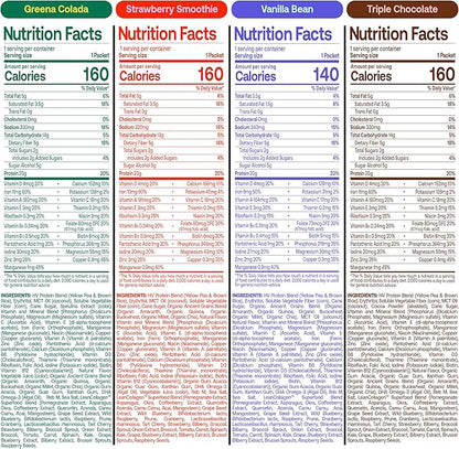 Happy Viking Variety Pack Plant Protein 20G Protein, 8 Single